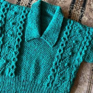 Chunky Knit Sweater in Teal